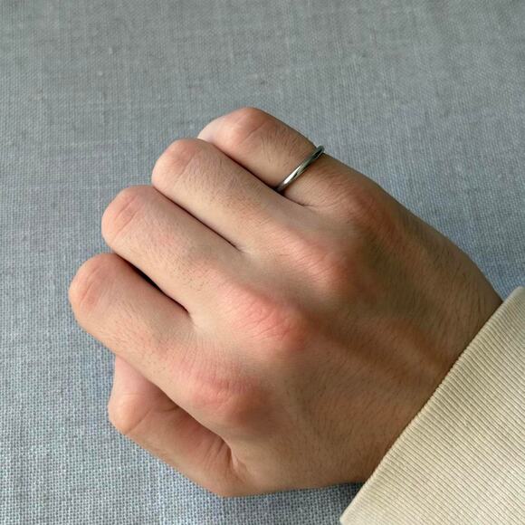 Silver band vintage style MENS2 - Picture 3 of 4